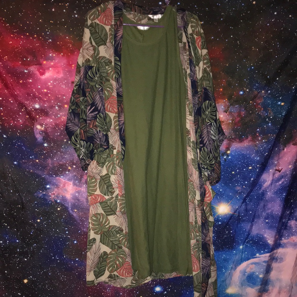 Tank Top Dress with Kimono